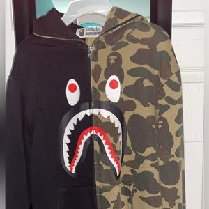 Sold on my depop; Medium Bape A Bathing Ape Full Zip Hoodie